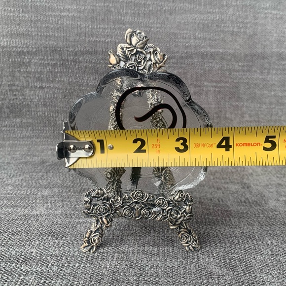 Scalloped Purple Swirl Art Glass Bowl Handmade Artisan Made Textured - Picture 6 of 16